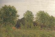 George Price Boyce.RWS Black Poplars at Pangbourne (mk46) oil painting